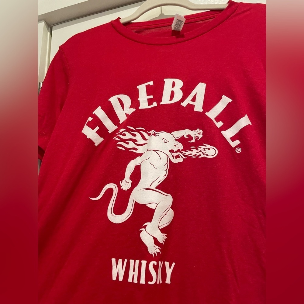 Red Fireball Whiskey T Shirt - Picture 2 of 4